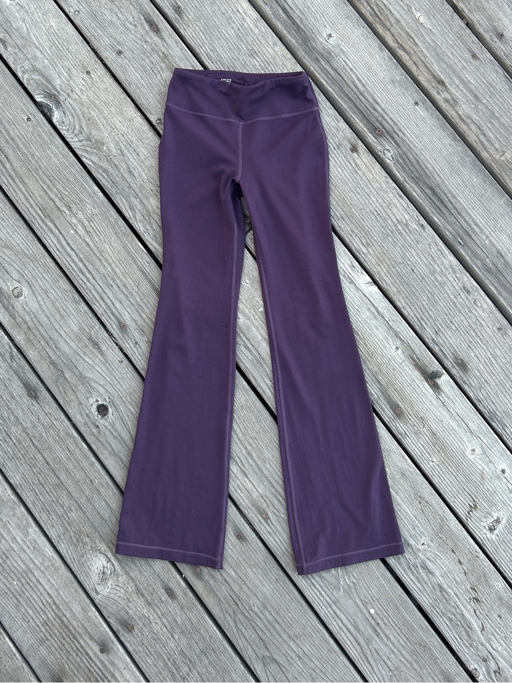 Athleta Girl High Rise Chit Chat Purple Flare Pant Leggings Medium Girls 8 10